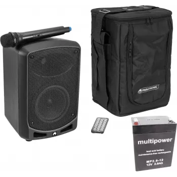 Nešiojama PA sistema Omnitronic WAMS-65BT su Bluetooth, maitinama baterijomis