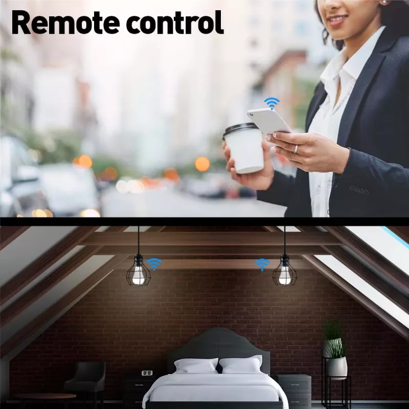 Išmanioji „WiFi“ lemputė „Tellur TLL331341“ 9W RGB su pritemdymu — „Wi‑Fi“ RGB LED 9W, pritemdoma