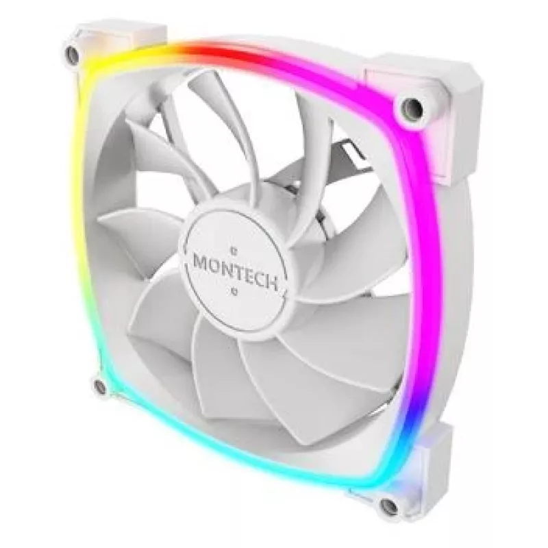 Montech RX120 PWM kompiuterio korpuso ventiliatorius 12 cm baltas 3 vnt.