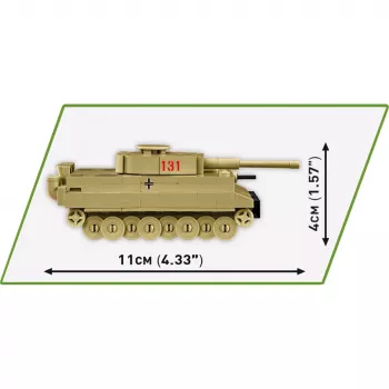 Cobi Tiger I 131 statybinis rinkinys – 144 vnt., rekomenduojama amžiaus grupė 6+, žalias
