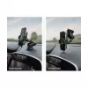 Aktyvus automobilinis laikiklis DELOCK 66939 mobiliesiems telefonams — siurbimo puodelio laikiklis, juoda/pilka, tinkamas belaidžiam įkrovimui