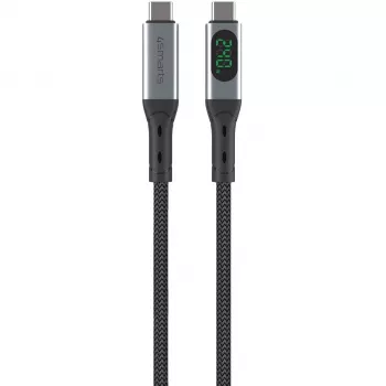 USB kabelis 4smarts 541438 USB4 Gen 2x2 1,5 m USB C juoda pilka