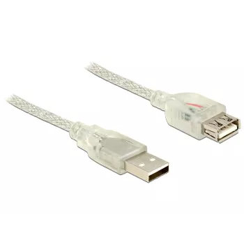 USB laidas DeLOCK 83881 USB 2.0 1 m USB A Skaidrus