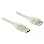 USB laidas DeLOCK 83881 USB 2.0 1 m USB A Skaidrus