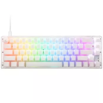 Ducky One 3 Aura White SF klaviatūra, žaidimams, USB, QWERTY, US International