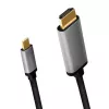 LogiLink CUA0101 USB 3.2 Gen1 Type-C į HDMI-A laidas 1,8 m juoda pilka
