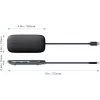 Nešiojamojo kompiuterio dokas AUKEY CB-C71 — 3x USB‑C (USB 3.2 Gen1), HDMI, RJ‑45, MicroSD, USB PD 100 W, 0,15 m kabelis, juodas