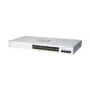 Valdomas L2 Gigabit PoE komutatorius Cisco CBS220-24FP-4G — 24x Gigabit RJ-45, PoE, 56 Gbps, MAC 8192, montuojamas į stovą