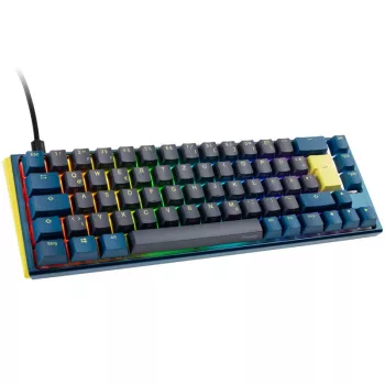 „Ducky One 3 SF DayBreak“ klaviatūra, žaidimams, USB, mechaninė, RGB, juoda, mėlyna
