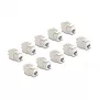 DeLOCK 88119 keystone modulis Plokščias Baltas RJ-45 10 vnt.