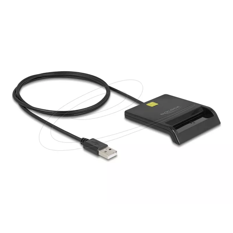 Išmaniųjų kortelių skaitytuvas DeLOCK 91724 USB Type-A juodas