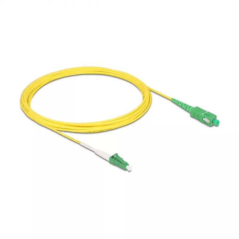 DeLOCK 83865 InfiniBand šviesolaidinis kabelis 5 m LC SC OS2 geltonas