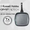 Kepimo plokštė Russell Hobbs RH01861EU7 28 cm Crystaltech – nelimpanti kepimo zona, plokščia kepimo keptuvė