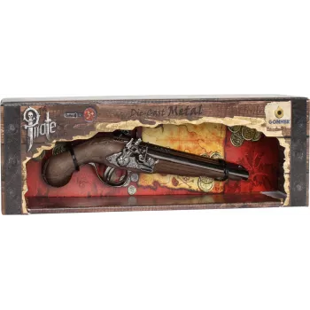 Žaislinis metalinis piratų pistoletas Pulio modelis 15541/0 su tikrovišku dizainu