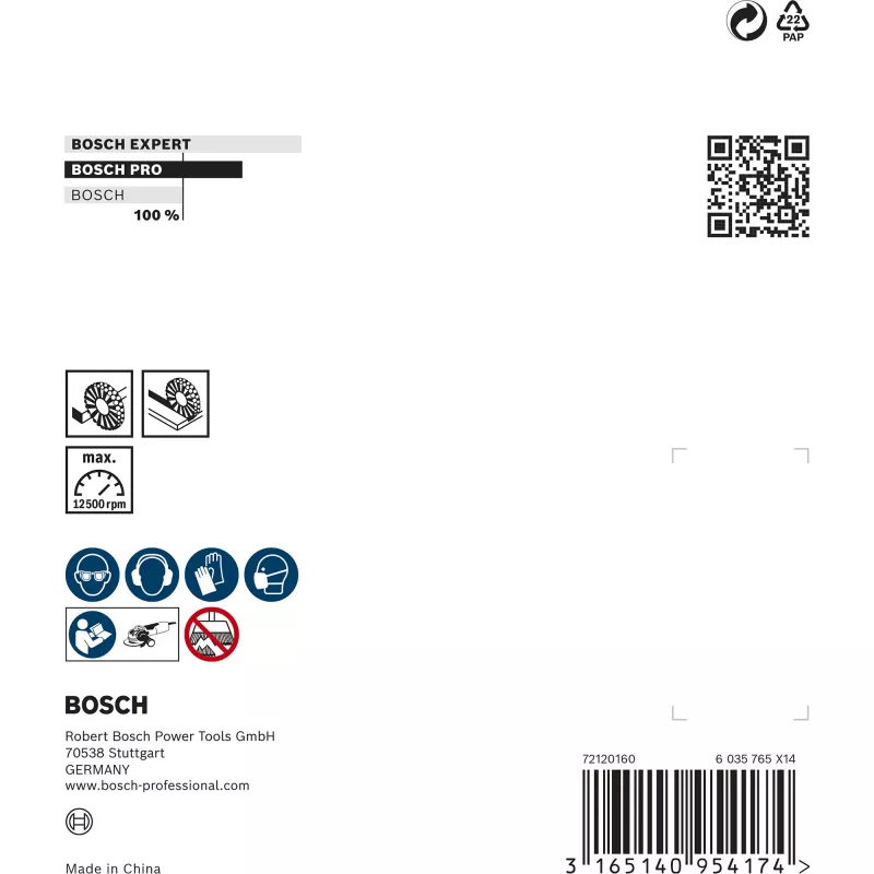 Bosch 2 608 620 731 kampinio šlifuoklio priedas Vielinis šepetys