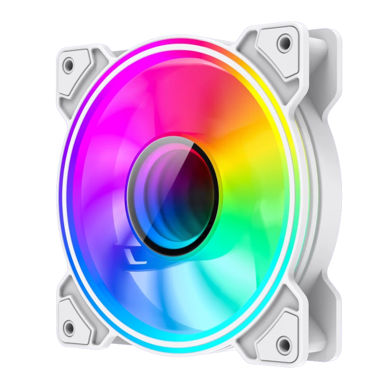 Gamemax | Korpuso ventiliatorius | DUAL RING INFINITY | Balta