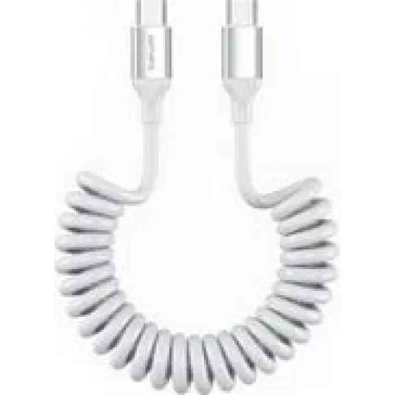 4smarts USB-C Coiled kabelis 100W Balta (4S541600)