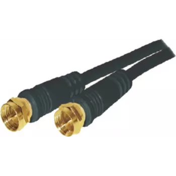 Koaksialinis kabelis S/CONN 80092-G-128CP-S 1,5 m F tipo juodas