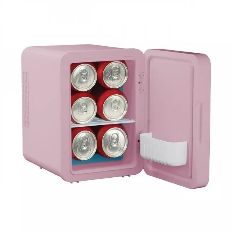 Mini šaldytuvas su LED kosmetikos veidrodžiu Elle ESDAFX04PUEU 4 L, violetinis