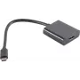 Vaizdo kabelio adapteris S/CONN 14-05001 0,2 m USB Type-C į HDMI Type A, juodas