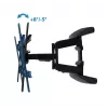Sieninis laikiklis ESPERANZA ERW021, skirtas 40–85 colių plokštiems televizoriams, metalinis, pakreipiamas, 6–50 cm atstumas, 68 kg keliamoji galia, VESA 200x100–600x500 mm