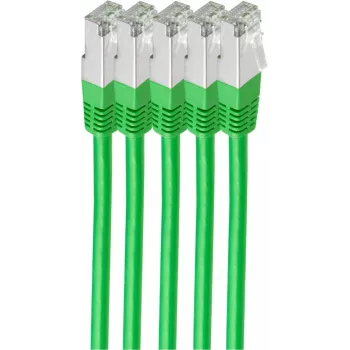Tinklo kabelis ShiverPeaks BS75711-HG-SET5 Žalias 1m Cat6 S/FTP