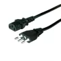 Maitinimo laidas - CEI 23-50 (M) į IEC 60320 C13 tiesus - kintamoji srovė 250 V - 10 A - 1,8 m - juodas - Italija