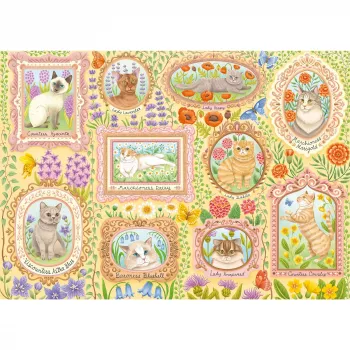 Dėlionė schmidt spiele Noble Cats in Blossom, 1000 vienetų, modelis 59792
