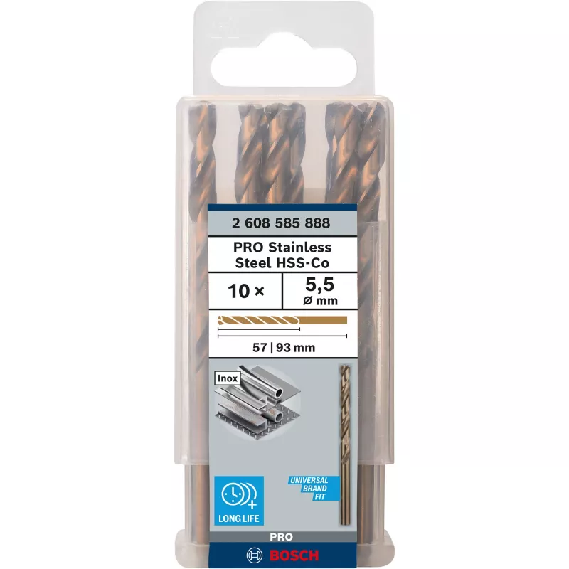 HSS grąžtai su kobaltu Bosch 2608585888 5 vnt. rinkinys