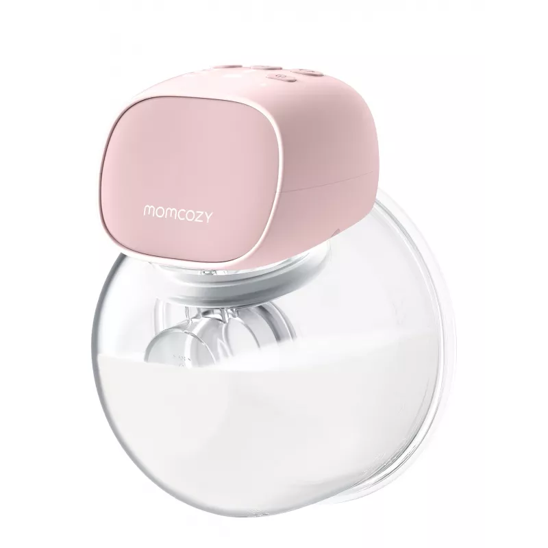 Momcozy S9 Pro dvigubas elektrinis krūties siurblys rožinis, 180 ml