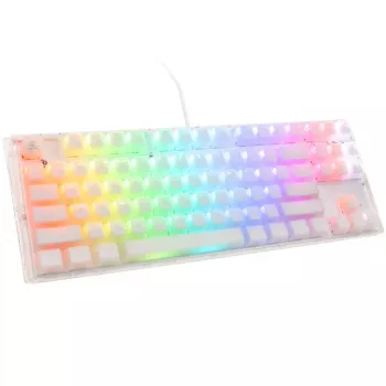 Ducky One 3 TKL klaviatūra, žaidimams, USB, QWERTY, anglų, balta