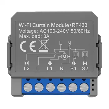 Išmanusis užuolaidų modulis Avatto CSM16-RF-1 su Wi‑Fi ir RF valdymu