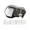 “Brady”, M4-49-427, savaime laminuojantis vinilas, baltas/permatomas, 25,40 x 9,53(25,40) mm, nuolatinis, kabelio skersmeniui 2,70–5,10 mm (260 vnt.) (170750)