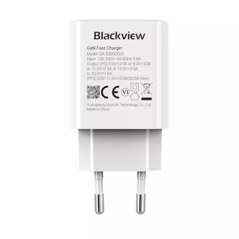 Įkroviklis JuodaVIEW CHAR-33W/BV USB-C 33W greitas įkrovimas, juodas