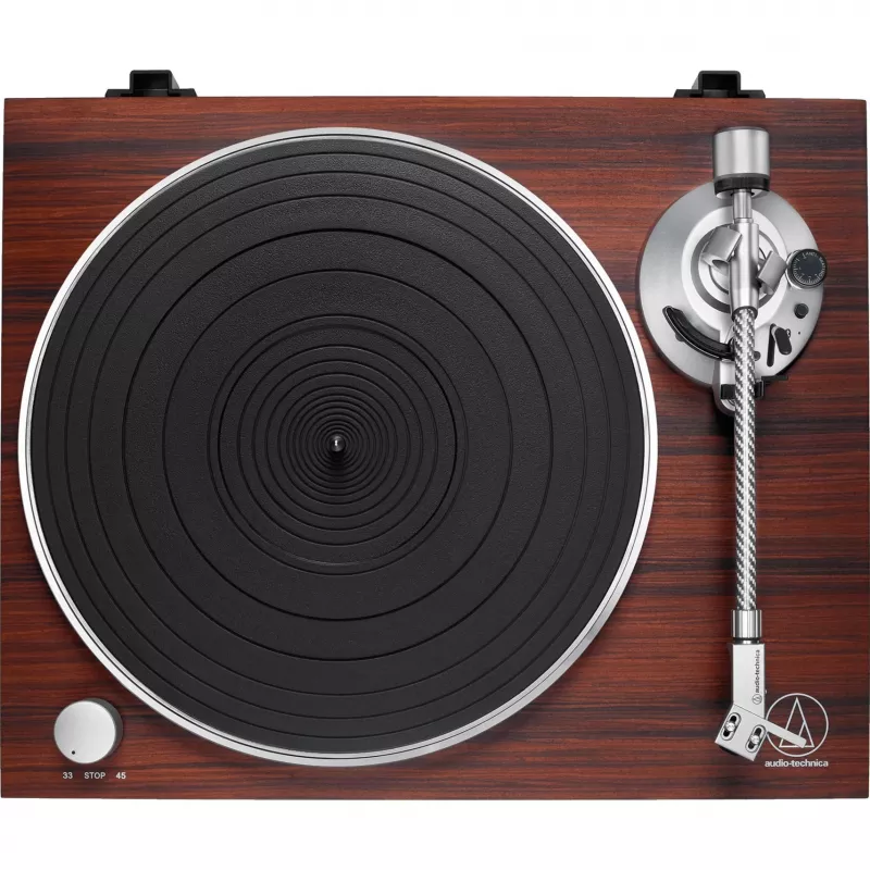 Diržinė garso patefono plokštelių grotuvas Audio-Technica AT-LPW50BTRW Ruda Rankinė