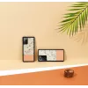 Apsauginis telefono dėklas vyras ir mediena, skirtas Samsung Galaxy Note 20 Ultra — Rožinė gėlė ant juodo