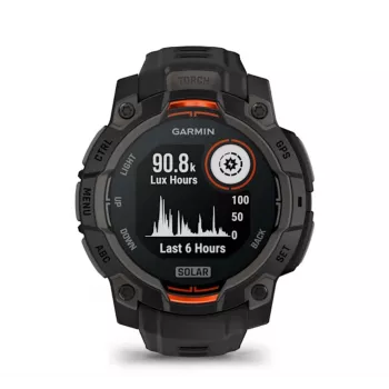 Garmin Instinct® 3 – 45 mm, saulės energija naudojantis laikrodis, juodas
