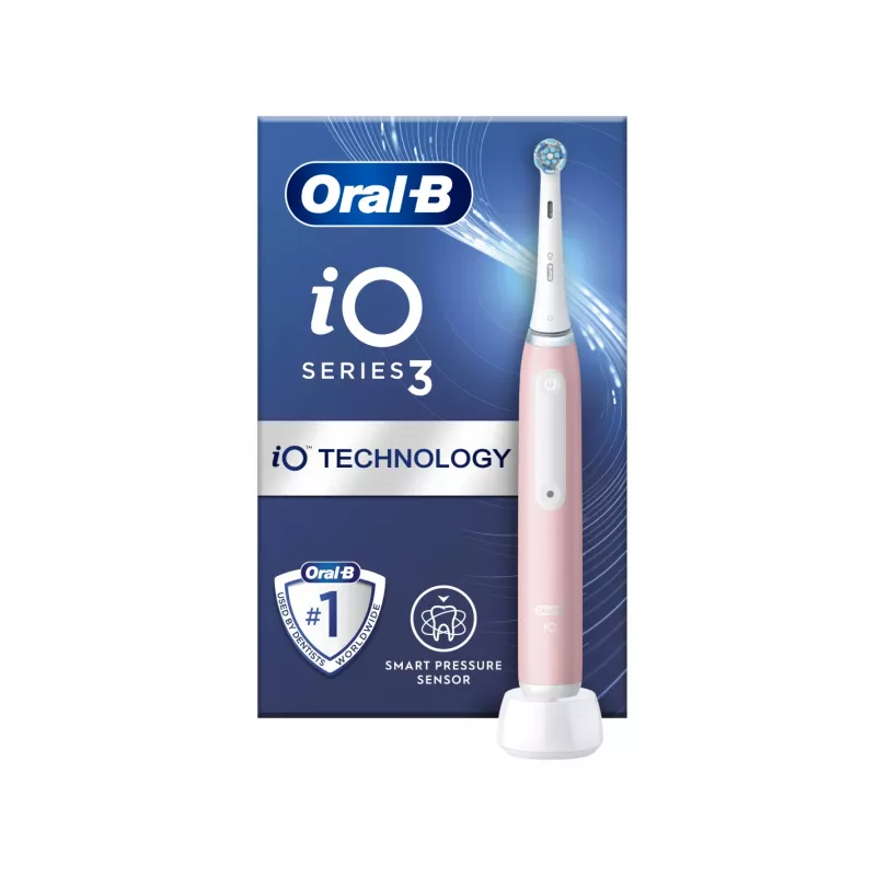 Oral-B Electric Toothbrush iO3 Series Rechargeable For adults Number of brush heads included 1 Blush Pink Number of teeth brushing modes 3