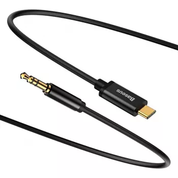 Baseus Yiven garso kabelis USB-C į 3,5 mm mini lizdą, 1,2 m (juodas)