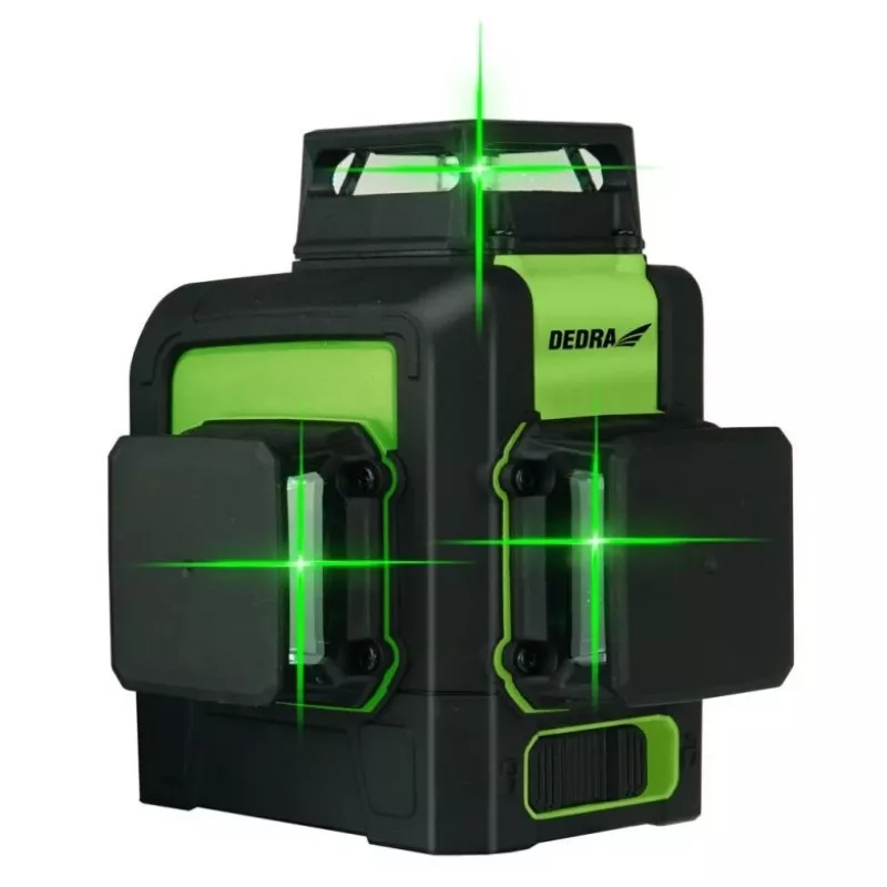 Lazerinis nivelyras Dedra MC0904 Green — 30 m diapazonas, žalias spindulys, kompaktiškas išdėstymas