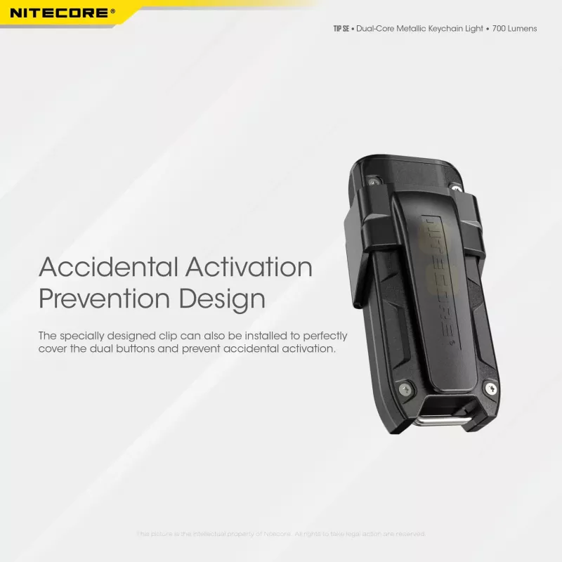 Nitecore TIP SE juodas rankinis LED žibintuvėlis