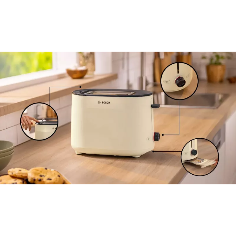Bosch skrudintuvas | TAT2M127 MyMoment | Galia 950 W | Plyšių skaičius 2 | Korpuso medžiaga plastikas | Smėlio spalvos