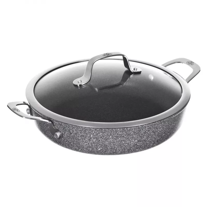 Indukcinė gili keptuvė su 2 rankenomis BALLARINI Salina Granitium 24 cm 75002-811-0