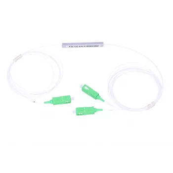 Kabelių skirstytuvas Extralink Splitter 1:2 PLC SC/APC 900µm 1,5m, žalias/baltas