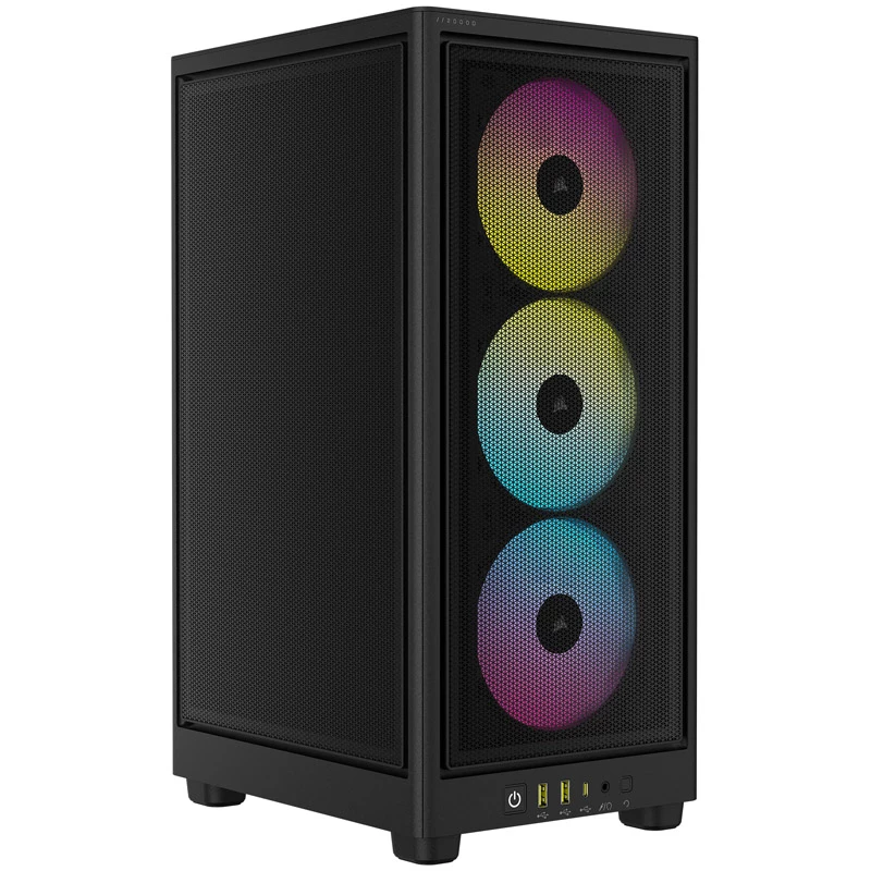 Corsair RGB AIRFLOW PC korpusas 2000D Juoda Mini-ITX maitinimo šaltinis neįtrauktas SFX