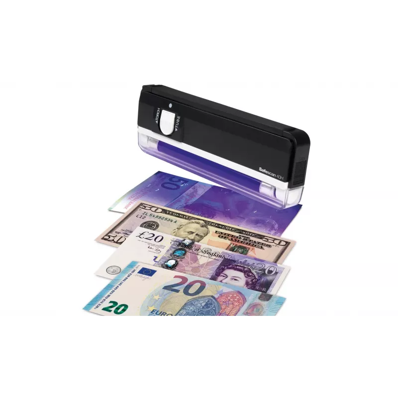Safescan 40H nešiojamas pinigų detektorius, tikrinantis banknotus, kreditines korteles ir asmens tapatybės dokumentus – UV pinigų tikrintuvas naujiems banknotams – netikrų pinigų tikrinimo prietaisas