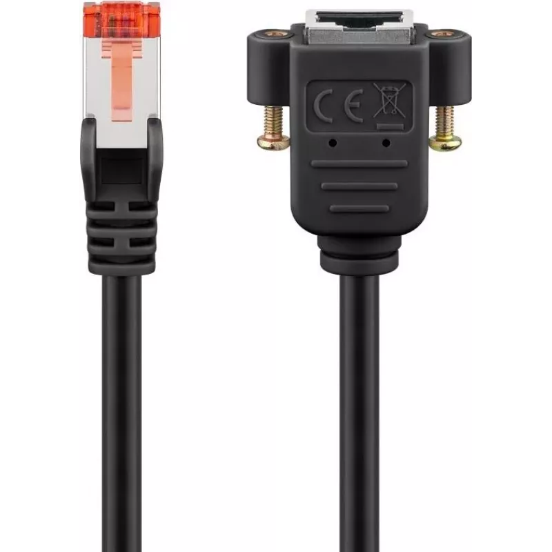 Goobay CAT 6 prailginimo kabelis, S/FTP (PiMF), juodas (65639)