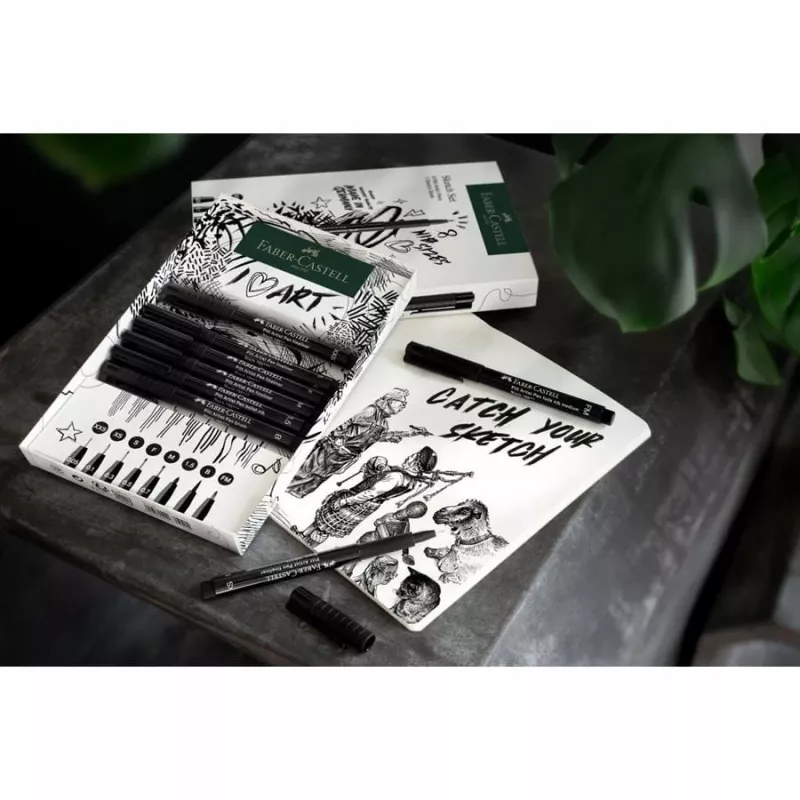 Faber-Castell 267102 kapiliarinis rašiklis Multi Juoda 8 vnt. apvalus antgalis