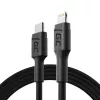 Lightning į USB-C laidą Green Cell KABGC07, 1 m, juodas, Lightning (kištukas) į USB-C (kištukas), 480 Mbps