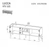 Cama LUCCA 3D TV spintelė 165x40x59 kašmyro